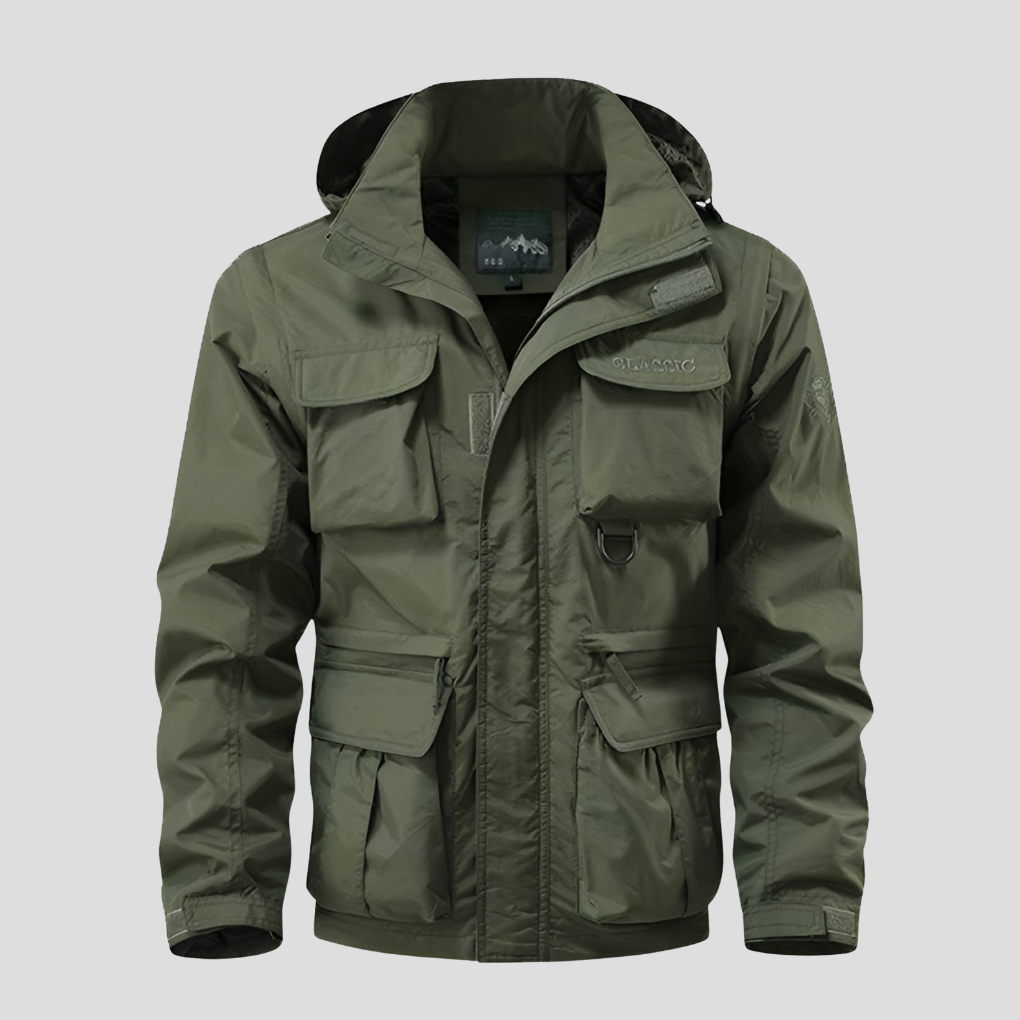 Manteau imperméable style militaire pour homme