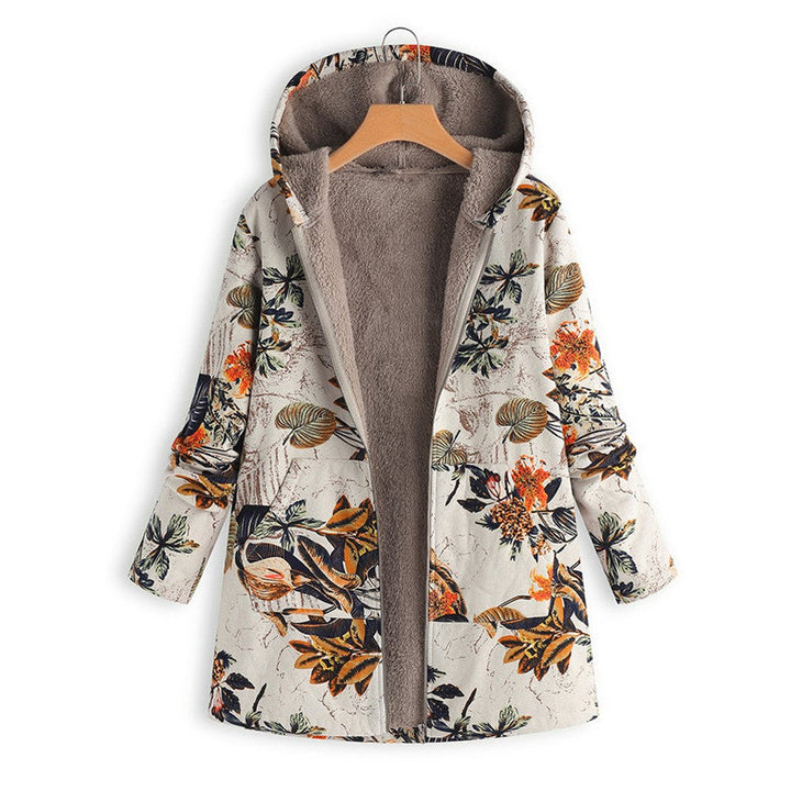 Veste imprimée d'inspiration vintage avec poches avant