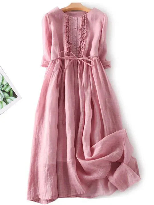 Robe en lin élégante, aérée et confortable