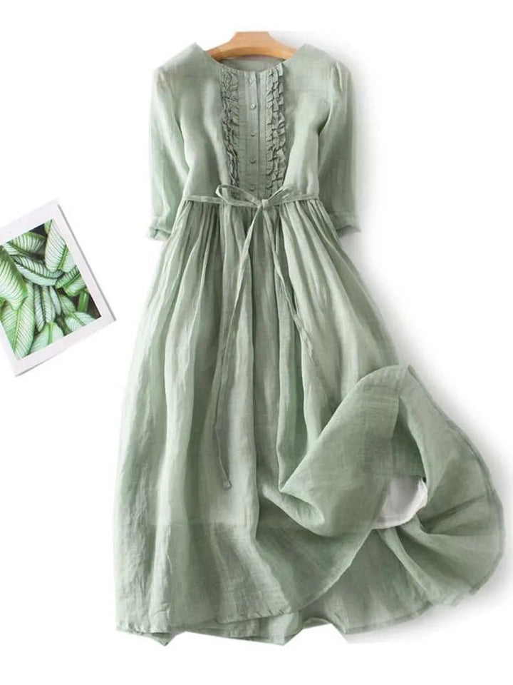 Robe en lin élégante et confortable pour femmes