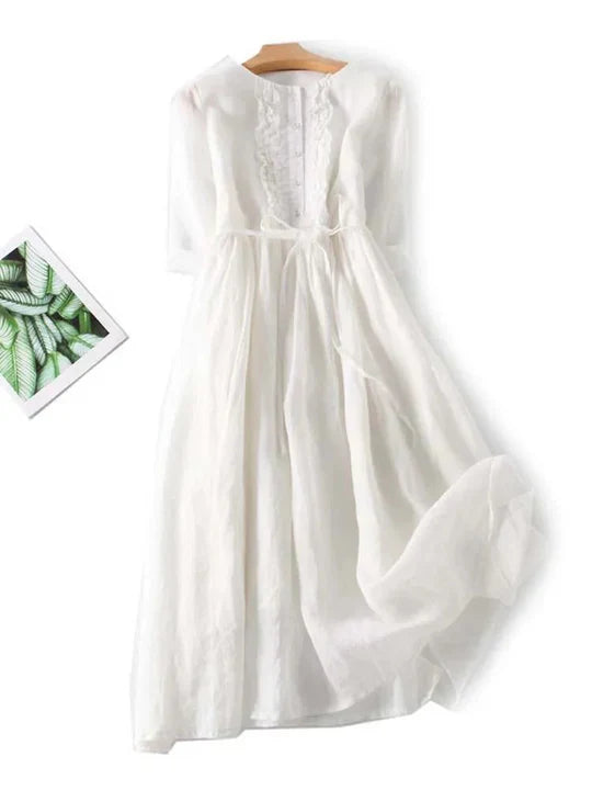 Robe en lin élégante, aérée et confortable