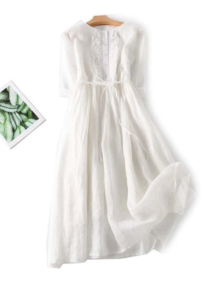 Robe en lin élégante et confortable pour femmes