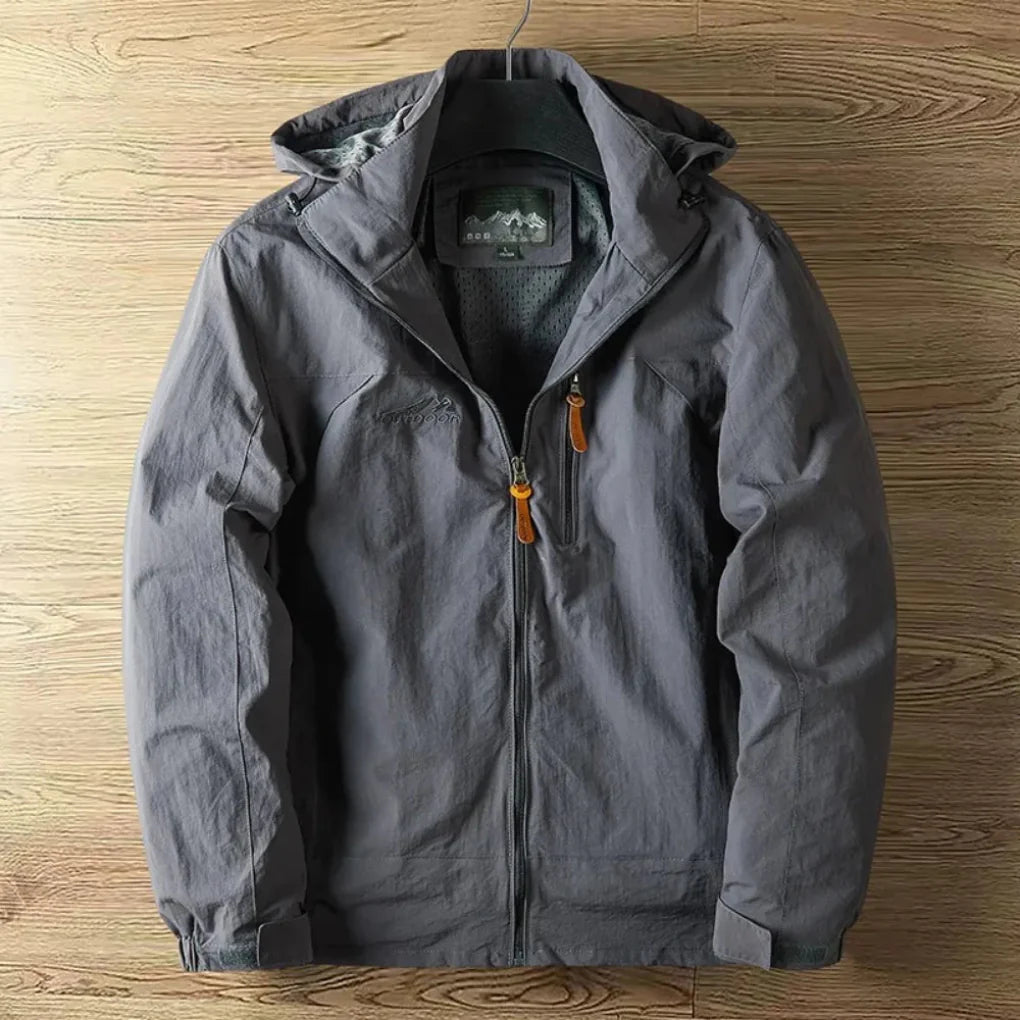 Veste d'extérieur imperméable et respirante à capuche pour homme