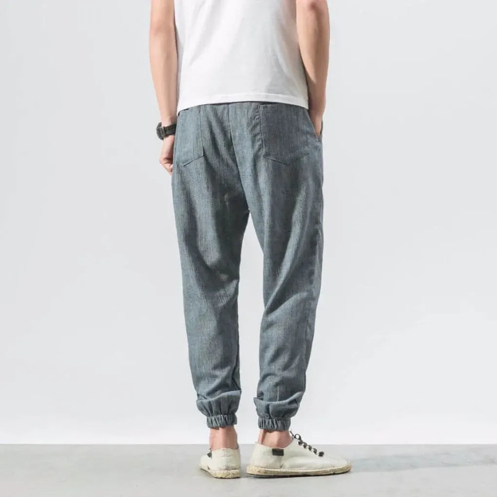 Pantalon confort en coton et lin pour homme – Léger et confortable au quotidien