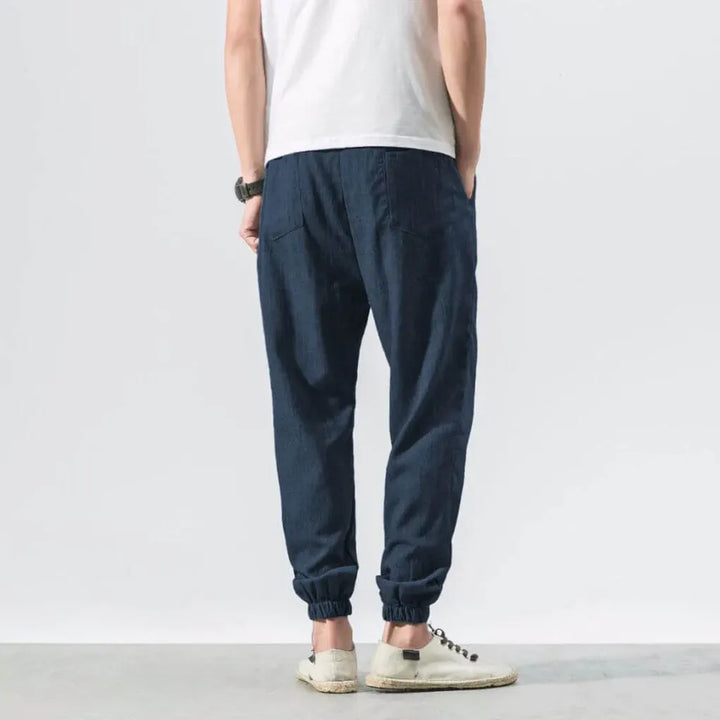 Pantalon confort en coton et lin pour homme – Léger et confortable au quotidien
