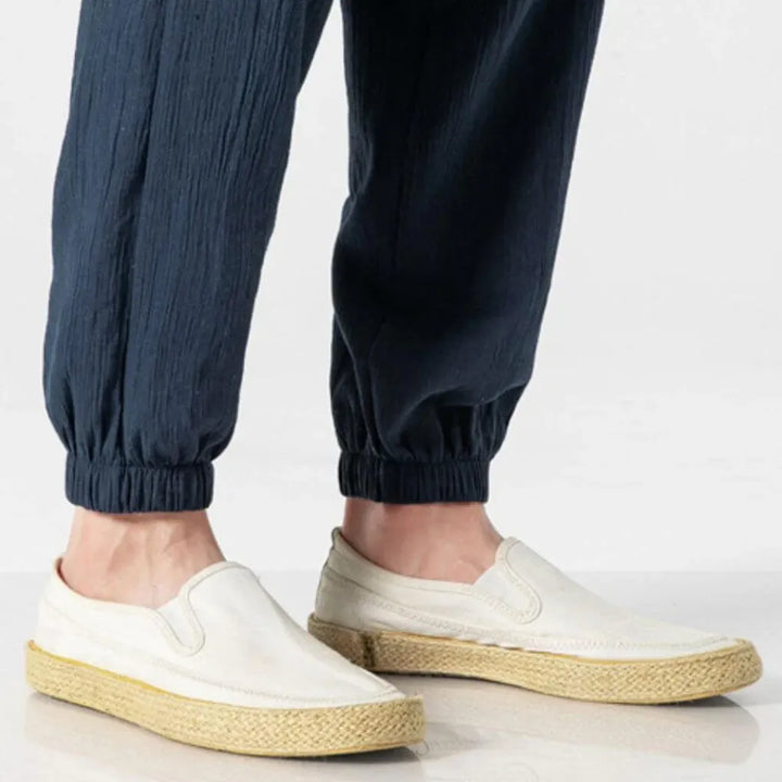 Pantalon confort en coton et lin pour homme – Léger et confortable au quotidien