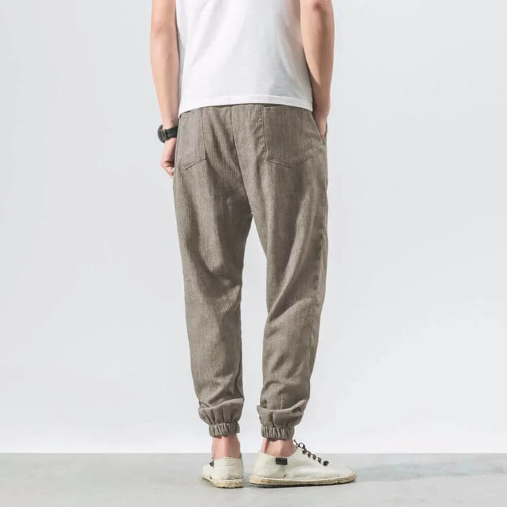 Pantalon confort en coton et lin pour homme – Léger et confortable au quotidien
