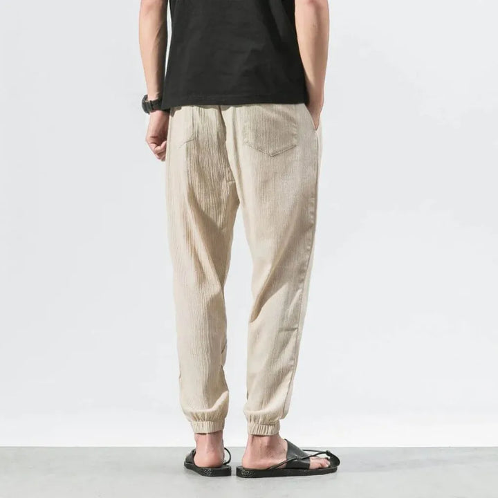 Pantalon confort en coton et lin pour homme – Léger et confortable au quotidien