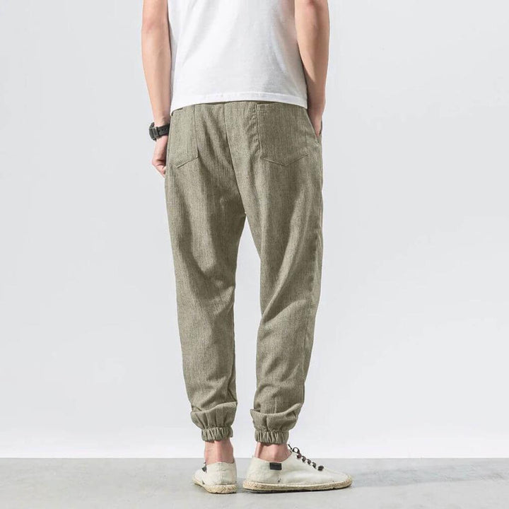 Pantalon confort en coton et lin pour homme – Léger et confortable au quotidien