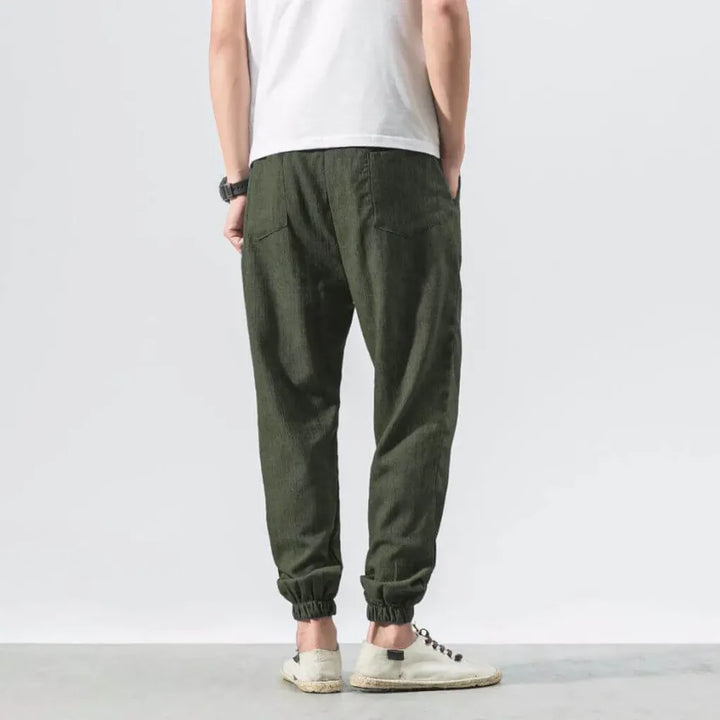 Pantalon confort en coton et lin pour homme – Léger et confortable au quotidien