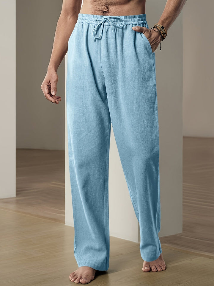 Pantalon décontracté à cordon de serrage pour homme