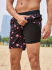 Short de bain tendance pour homme avec doublure et poche pour téléphone