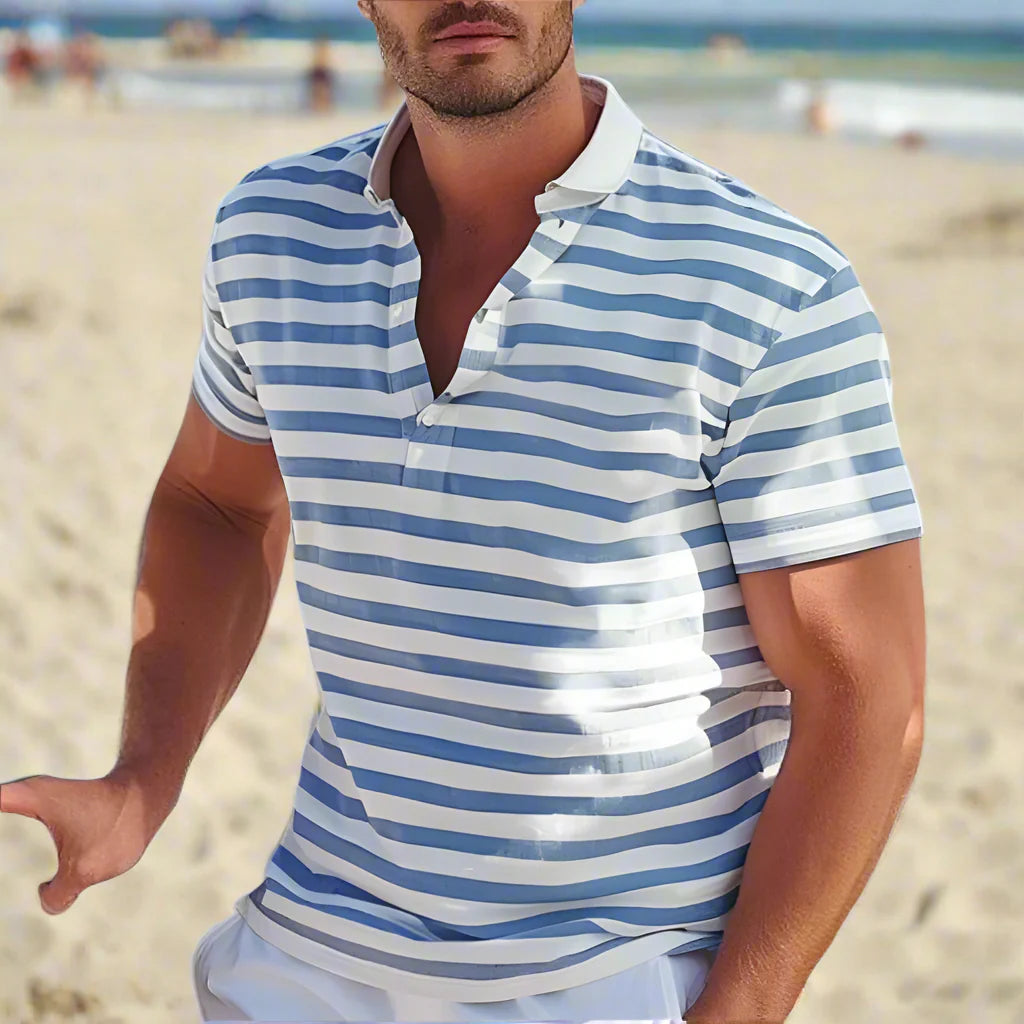 Polo rayé rétro pour homme