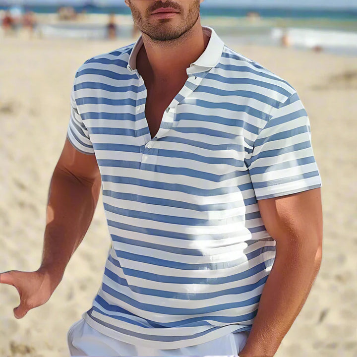 Polo rayé rétro pour homme