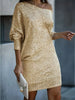 Robe de soirée à sequins contrastants pour un look inoubliable