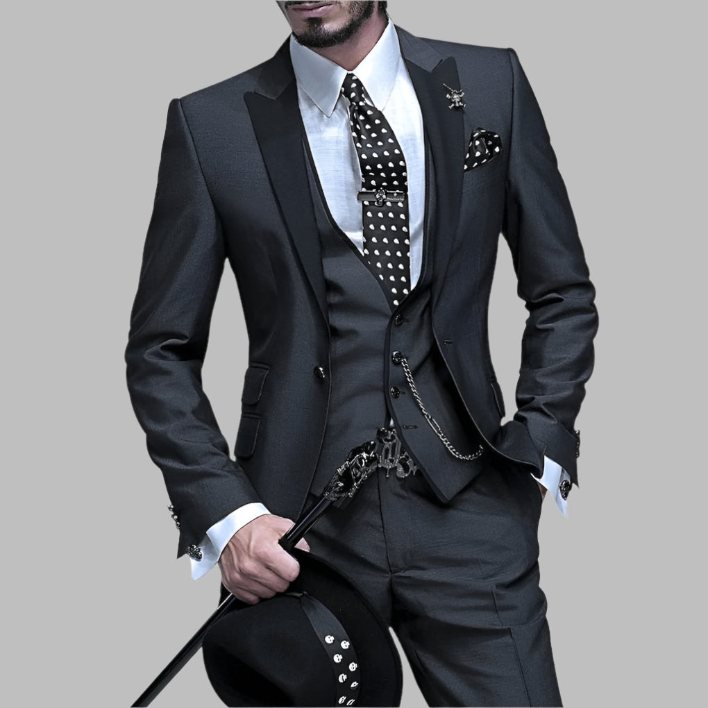 Costume trois pièces en lin pour homme