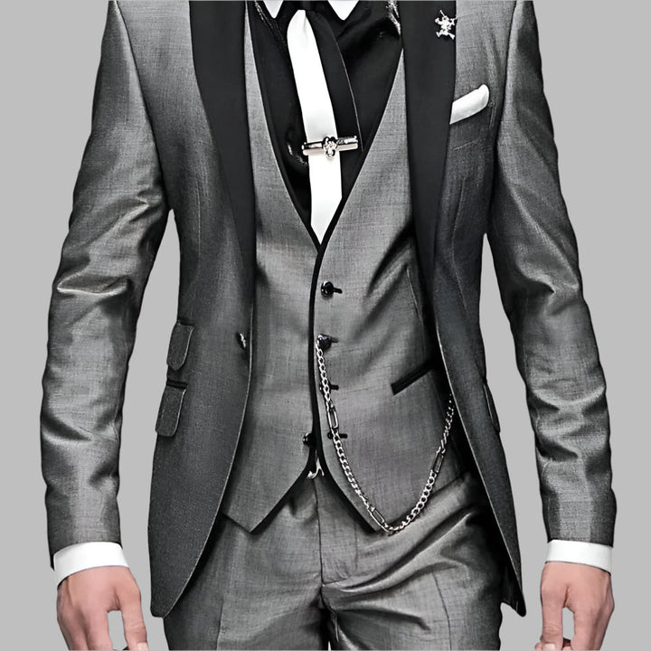 Costume trois pièces en lin pour homme