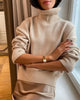 Cher - Pull tricoté de créateur avec col roulé confortable