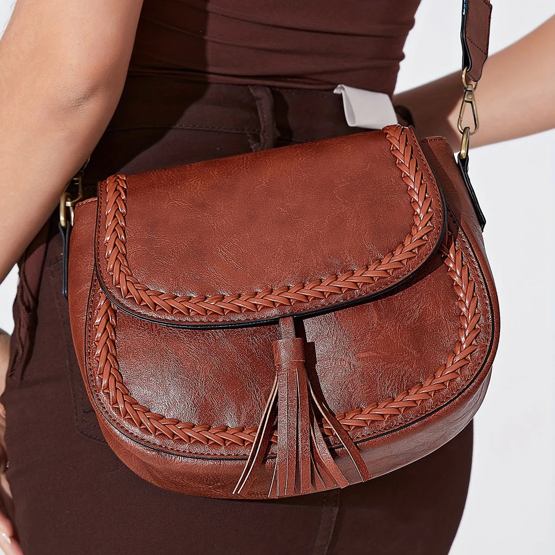 Remedios – Petit sac à bandoulière pour femme avec décoration à pompons