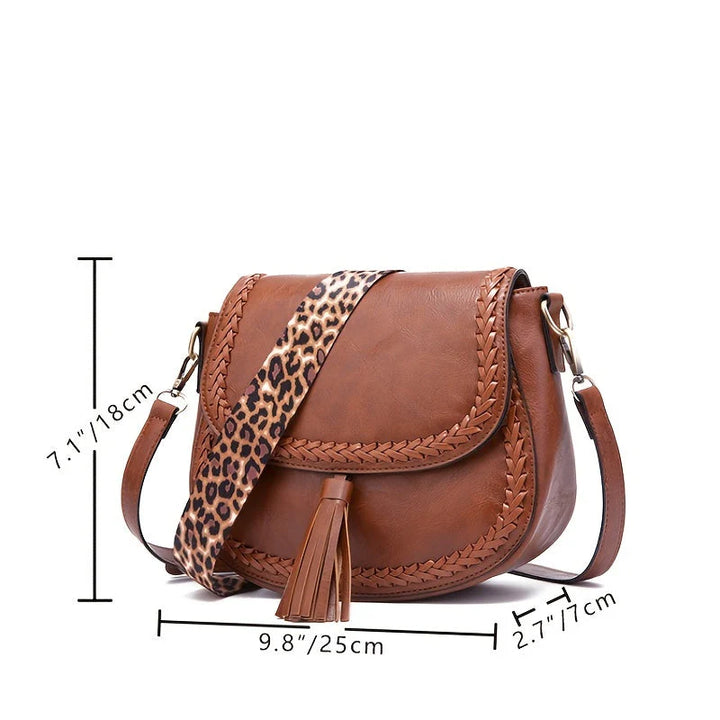 Remedios – Petit sac à bandoulière pour femme avec décoration à pompons