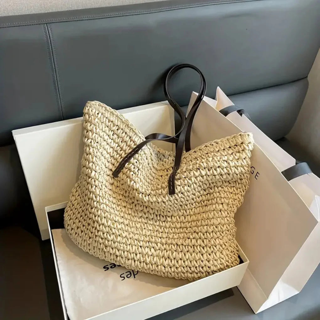 Sac fourre-tout tissé pour femme