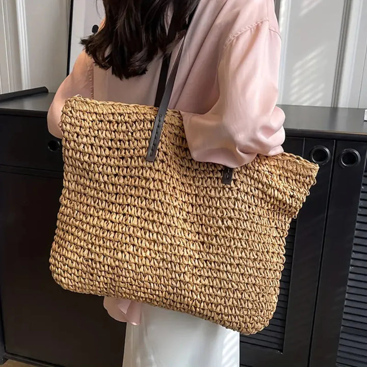 Sac fourre-tout tissé pour femme