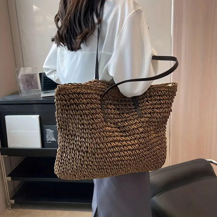 Sac fourre-tout tissé pour femme