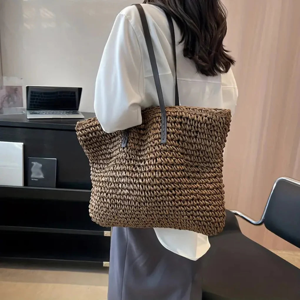 Sac fourre-tout tissé pour femme