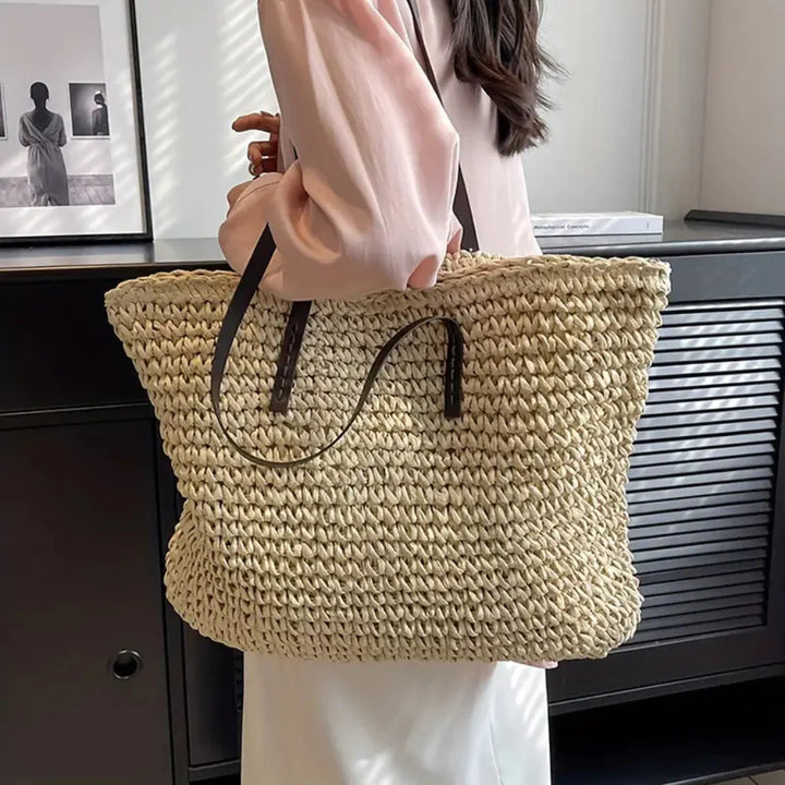 Sac fourre-tout tissé pour femme