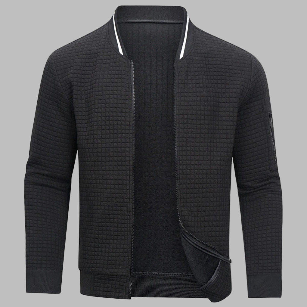 Pull zippé confortable et chaud pour homme