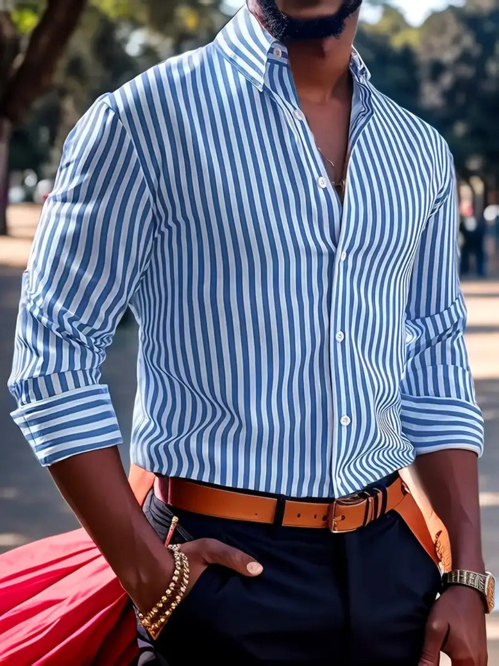 Chemise rayée pour homme