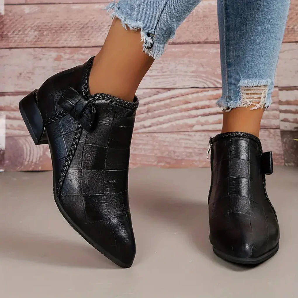 Bottines à talons bas pour femmes