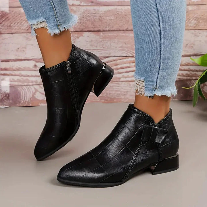 Bottines à talons bas pour femmes