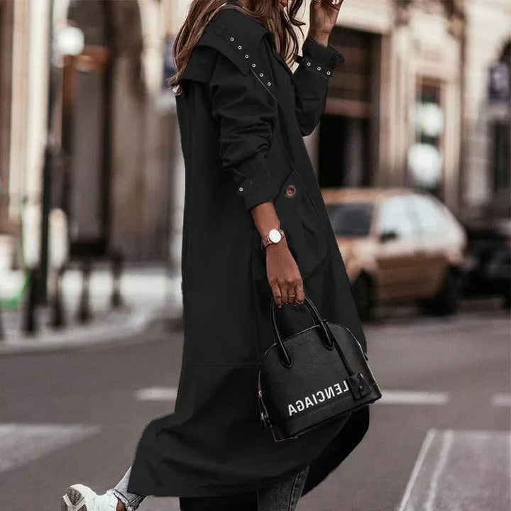Trench-coat à capuche pour femme