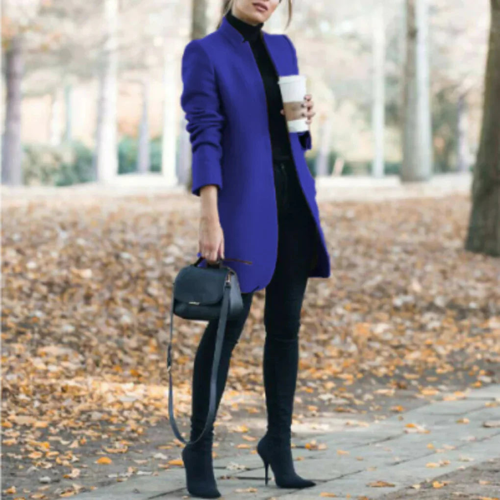 Manteau d'hiver à col montant pour femme