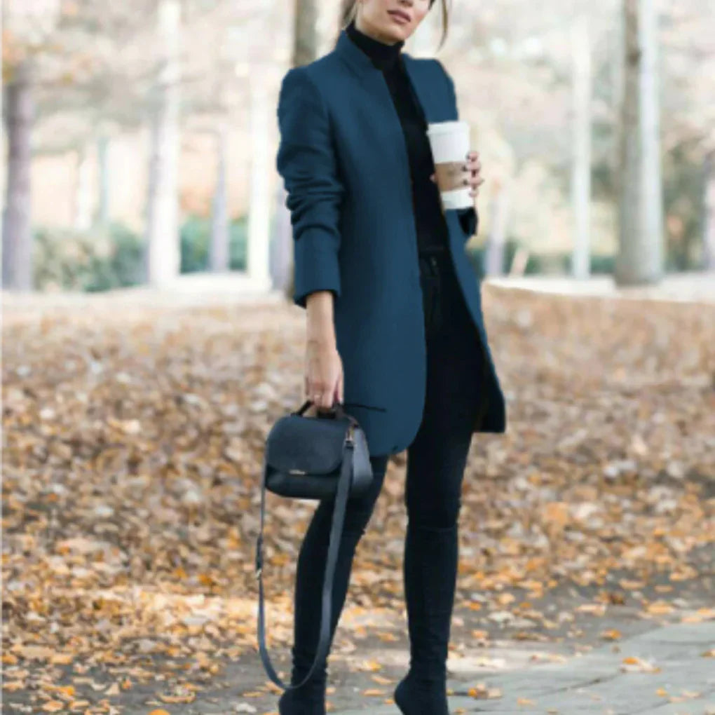 Manteau d'hiver à col montant pour femme