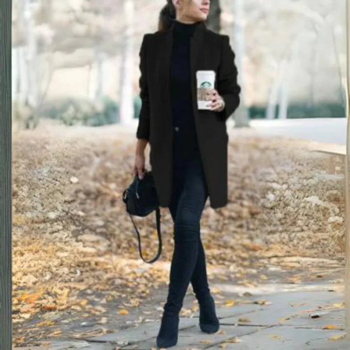 Manteau d'hiver à col montant pour femme