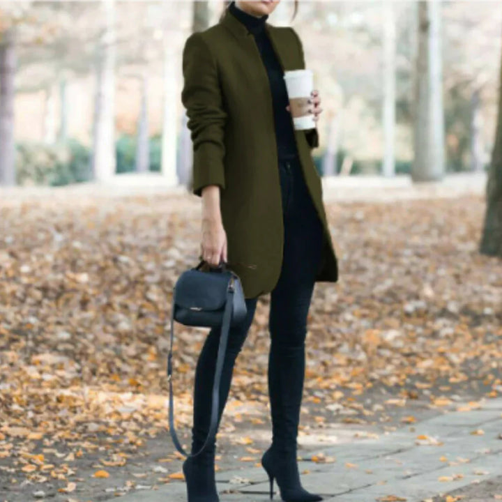 Manteau d'hiver à col montant pour femme