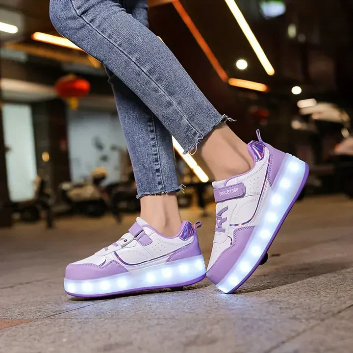Chaussures à roulettes lumineuses pour enfants