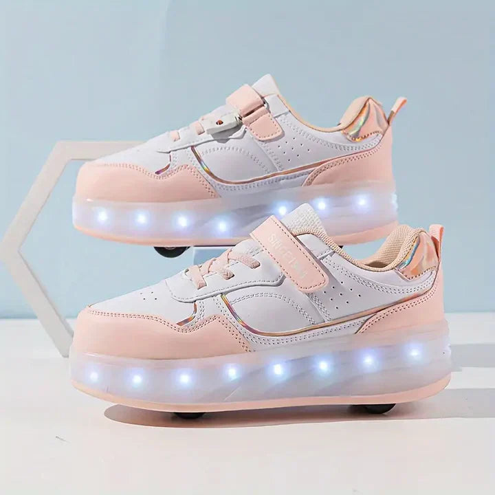 Chaussures à roulettes lumineuses pour enfants