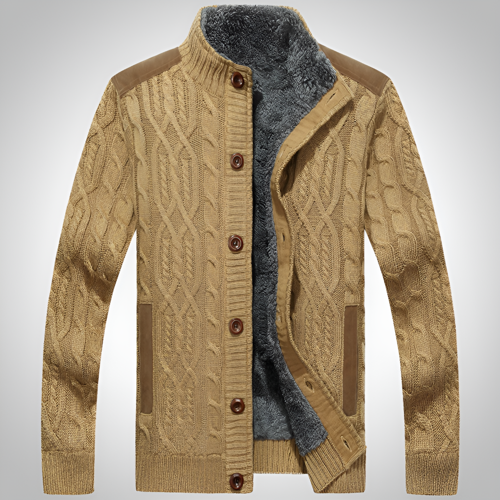 Veste en tricot pour homme – Doublure en peluche