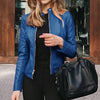 Inès | Veste zippée  bleue