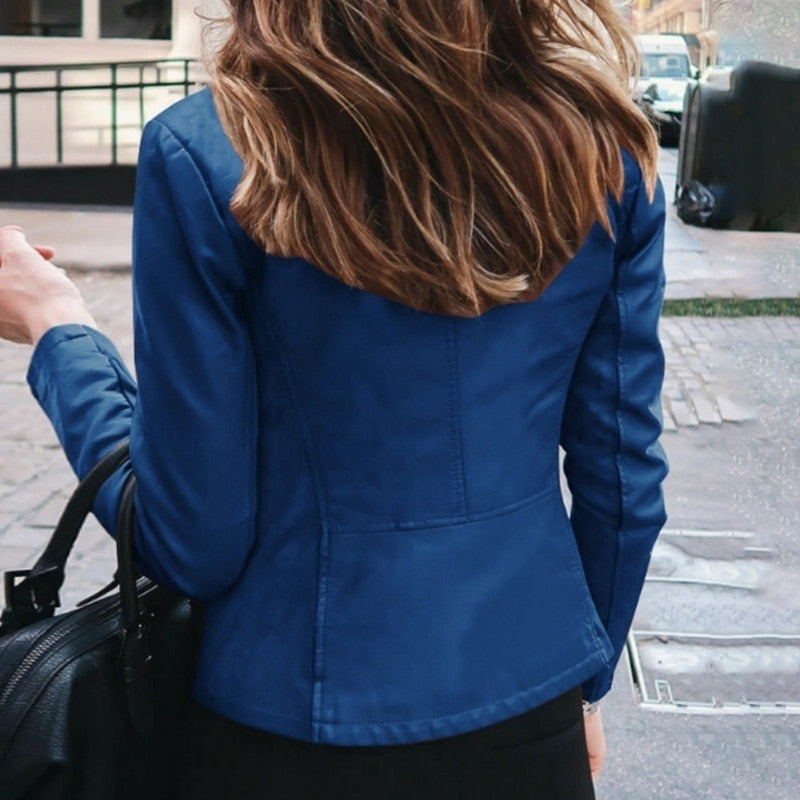 Inès | Veste zippée  bleue