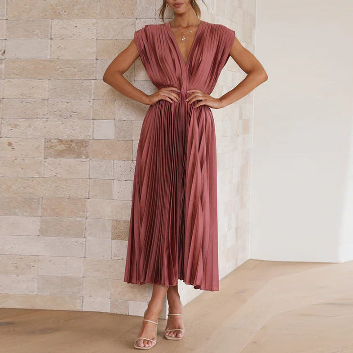 Casimir – Robe Élégante sans Manches à Col en V pour Femme