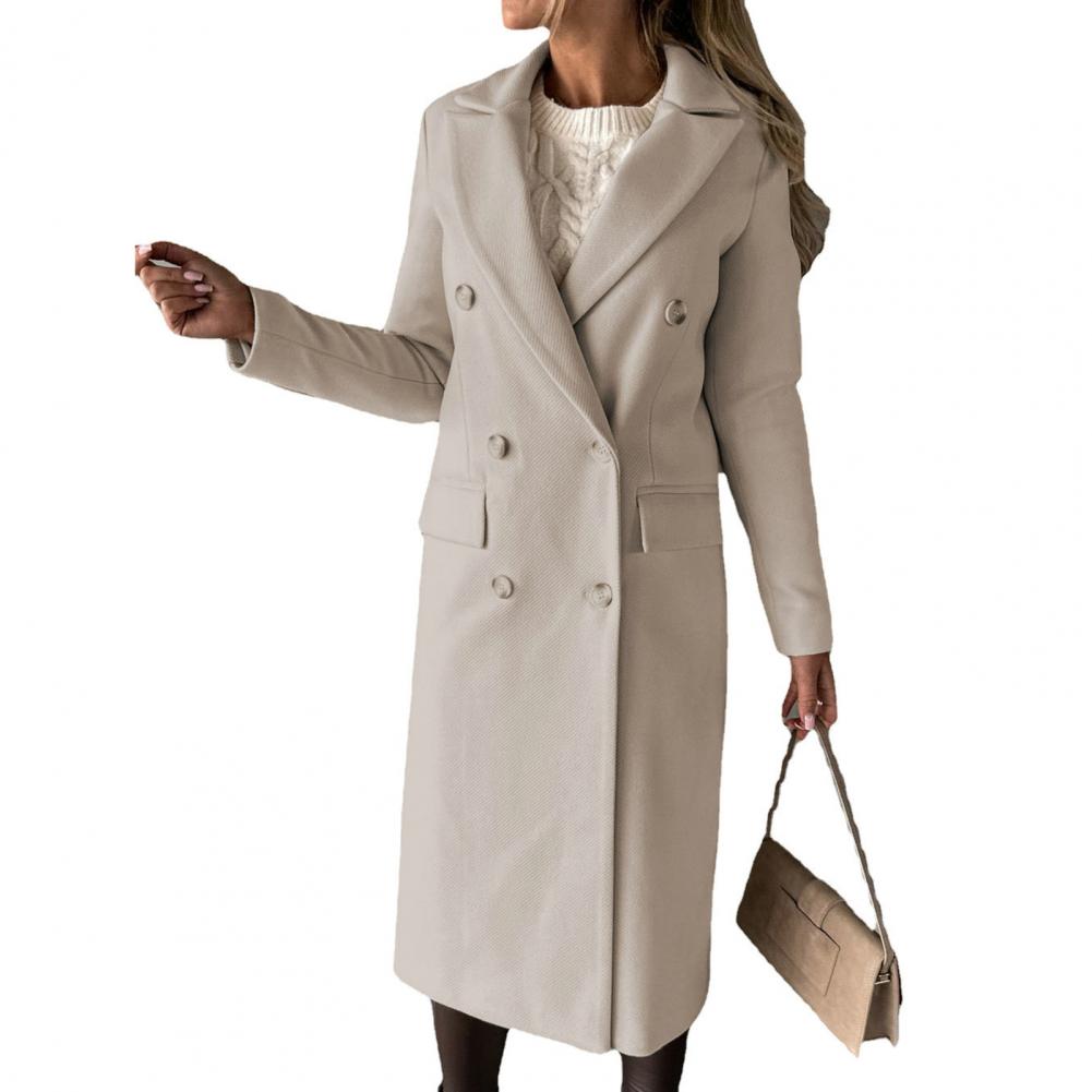 Camille | Manteau de laine élégant pour femme avec fermeture à boutons
