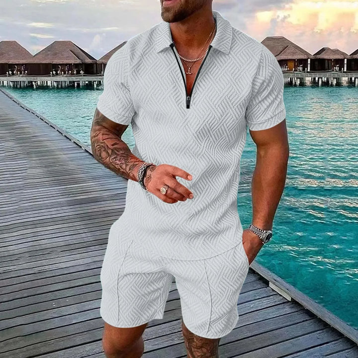 Ensemble deux pièces d'été pour homme (short + polo)