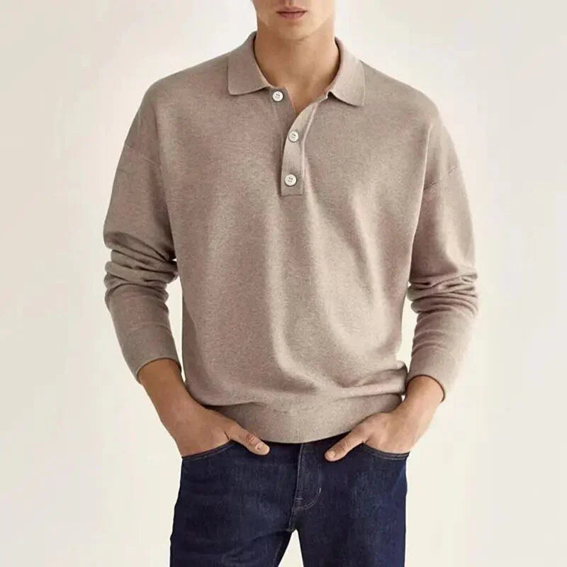 Polo à manches longues pour homme