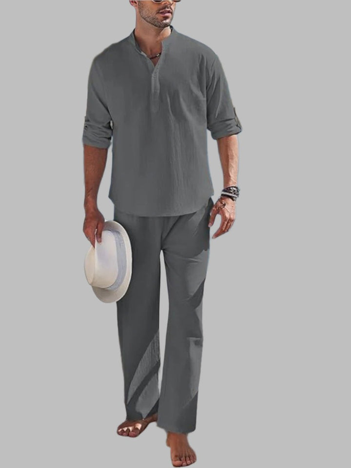 Ensemble 2 pièces pour homme en lin et coton italien
