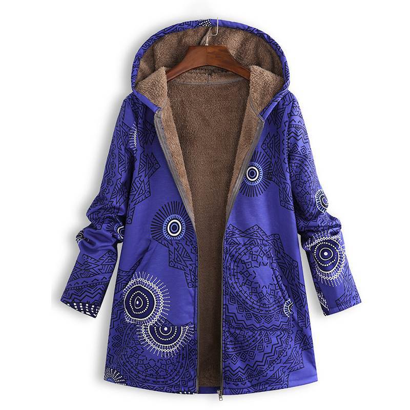 Veste imprimée d'inspiration vintage avec poches avant