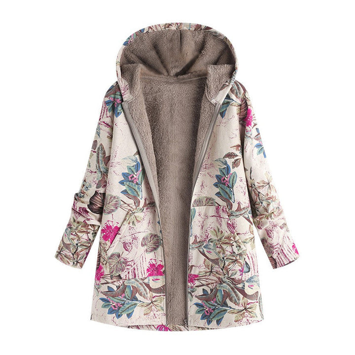 Veste imprimée d'inspiration vintage avec poches avant